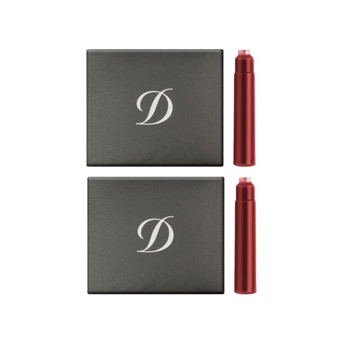 These Red Ink Cartridges 2 x Pack of 6 are designed by S.T. Dupont Paris. 