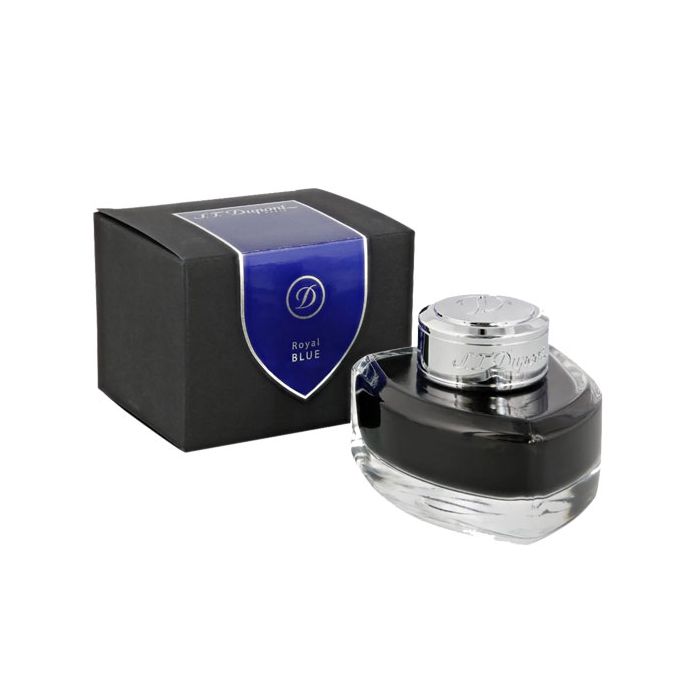 This S.T. Dupont Paris Royal Blue Ink Bottle will be presented inside a gift box.