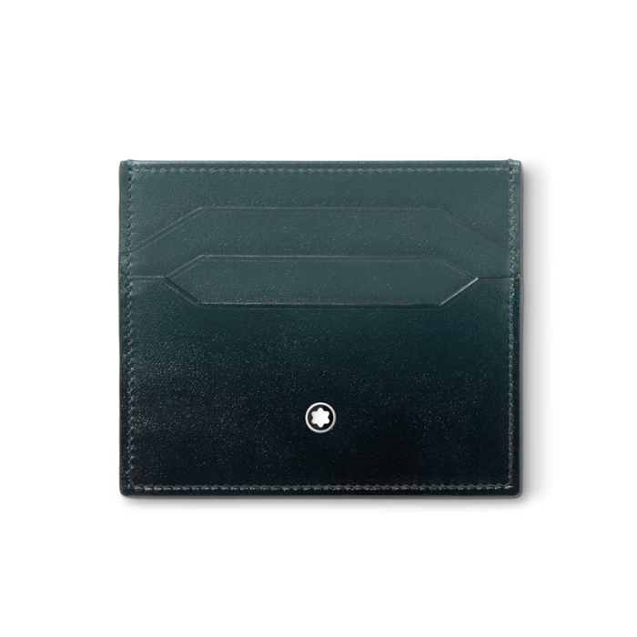 This Montblanc Meisterstück Sfumato British Green 6CC Card Holder comes in a branded gift box and drawstring pouch.