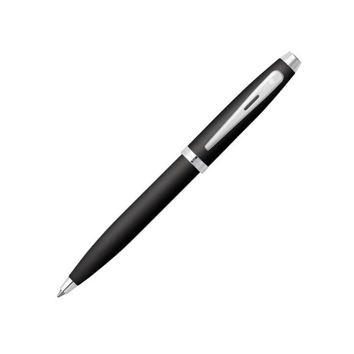 100 Ballpoint Pen in Matte Black with Silver Trim