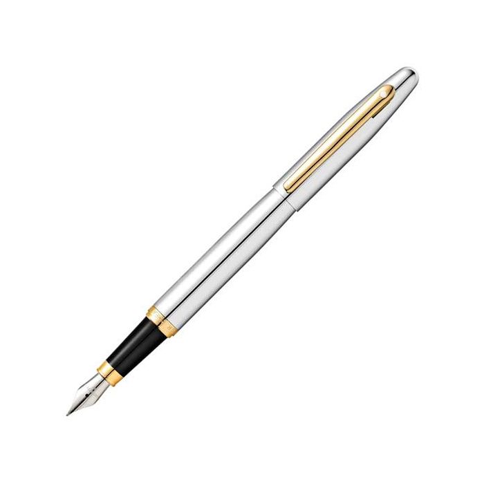 This is the Sheaffer Chrome VFM Gold-Tone Fountain Pen.