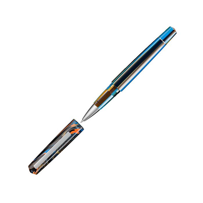 This Peacock Blue Infrangibile Rollerball Pen has been designed by TIBALDI.