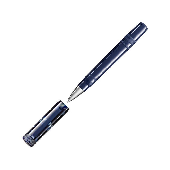 This Stonewash Blue Perfecta Rollerball Pen has been designed by TIBALDI.