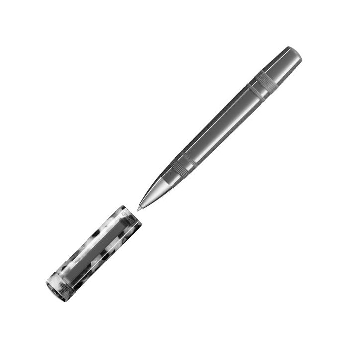 This Stonewash Grey Perfecta Rollerball Pen has been designed by TIBALDI.