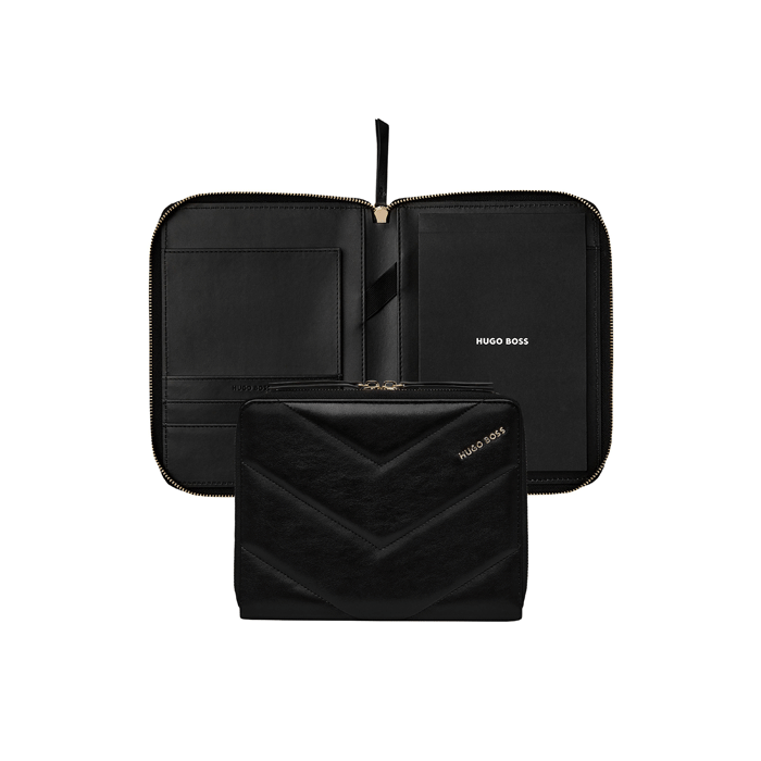 This Hugo Boss Triga Vegan PU Leather Conference Folder A5 comes in Black but is also available in Nude Pu Leather