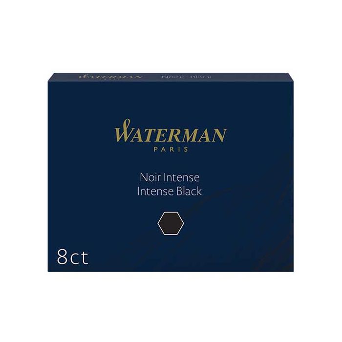 Waterman Large Standard Cartridges are available in Intense Black.