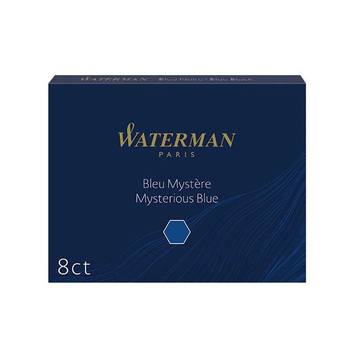 Waterman Large Standard Cartridges are available in Mysterious Blue.