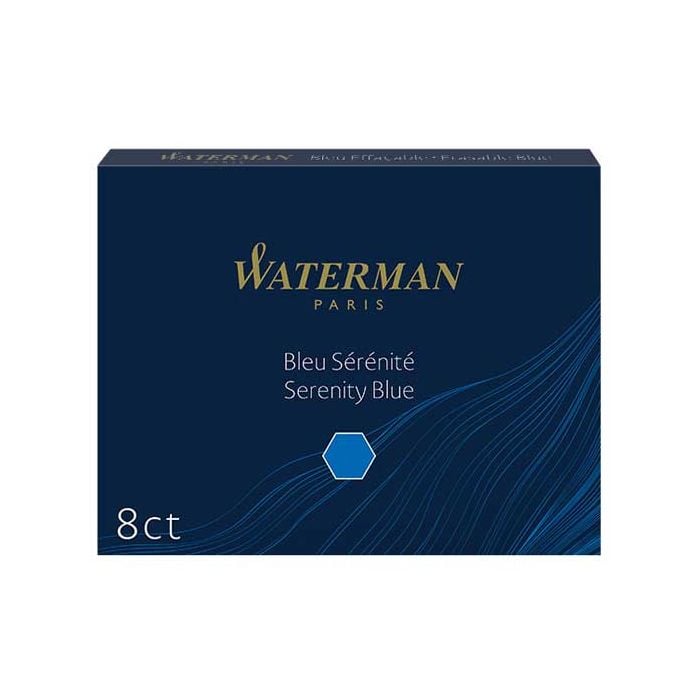 Waterman Large Standard Cartridges are available in Serenity Blue.