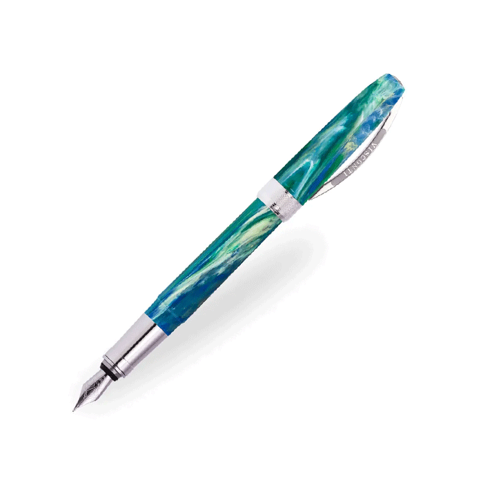 This Visconti Wheatfield Under Thunderclouds Fountain Pen has ben made from resin. 