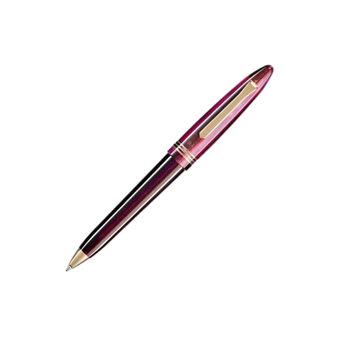 This Bononia Zany Brown Ballpoint Pen 18k Gold Trim has a barrel that is made out of resin.