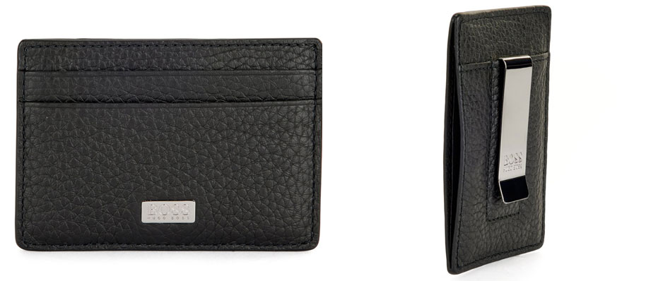BOSS Card Holder with Money Clip