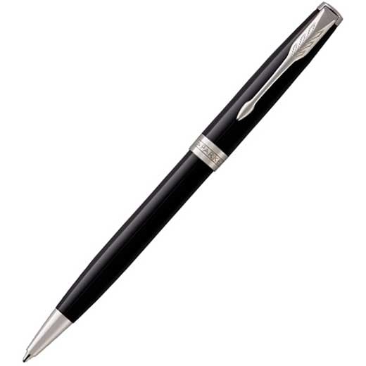 Sonnet, Black Lacquer with Chrome Trim Ballpoint Pen