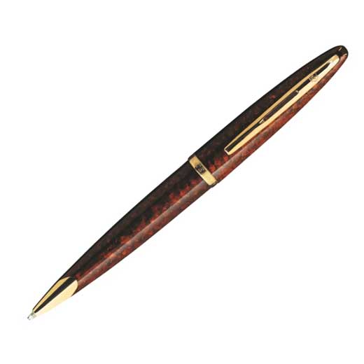 Carene, Amber Lacquer with Gold Trim Ballpoint Pen