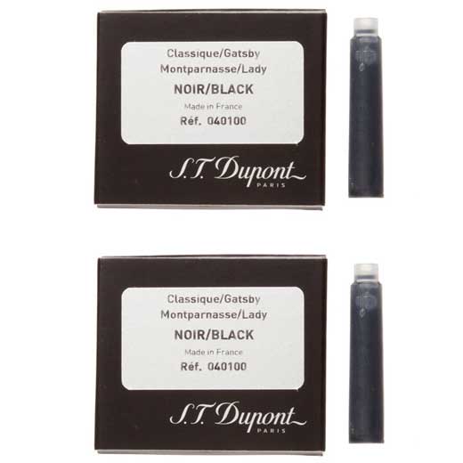 Black Ink Fountain Pen Cartridges 2x Packs of 6