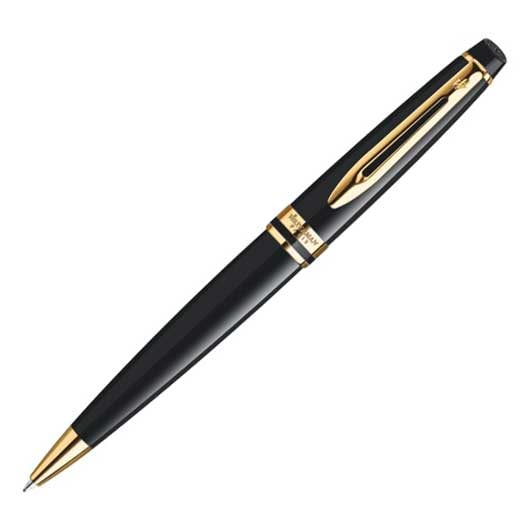 Expert, Black Lacquer with Gold Trim Ballpoint Pen