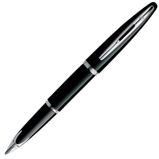 CARÈNE Black Lacquer and Chrome Fountain Pen