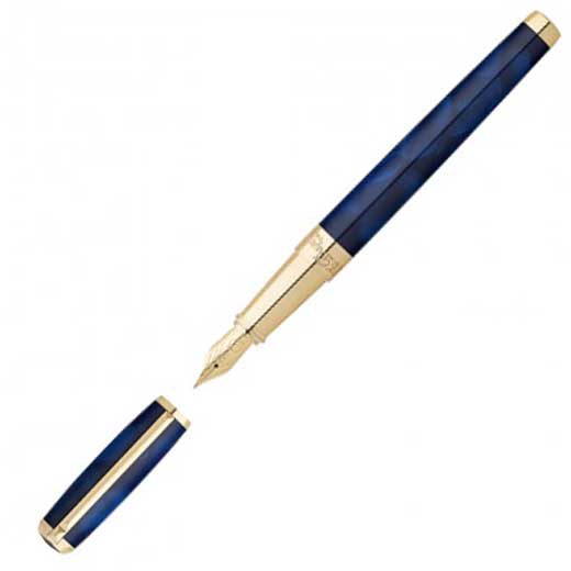 Chinese Blue Lacquer Atelier Fountain Pen