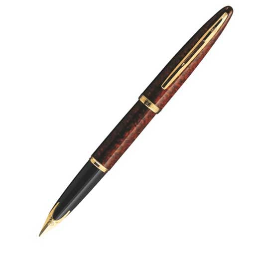 Carene, Amber Lacquer with Gold Trim Fountain Pen