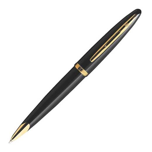 Carene, Black Lacquer with Gold Trim Ballpoint Pen