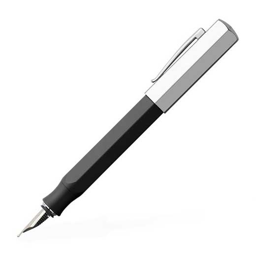 Ondoro Graphite Black Resin Fountain Pen