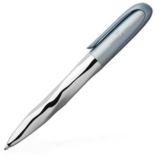 Nice Pen, Metallic Blue and Stainless Steel Ballpoint Pen