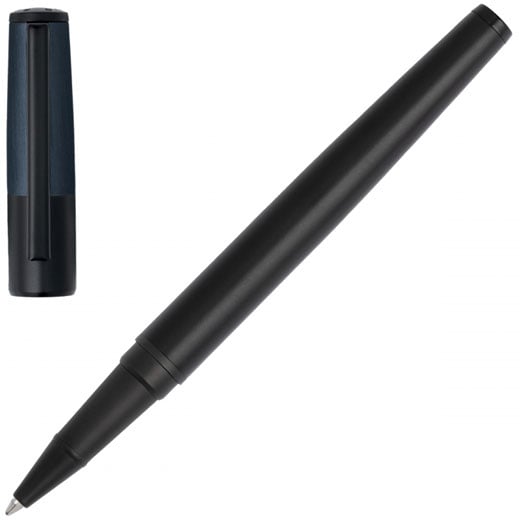 Gear Minimal Black & Navy Rollerball Pen