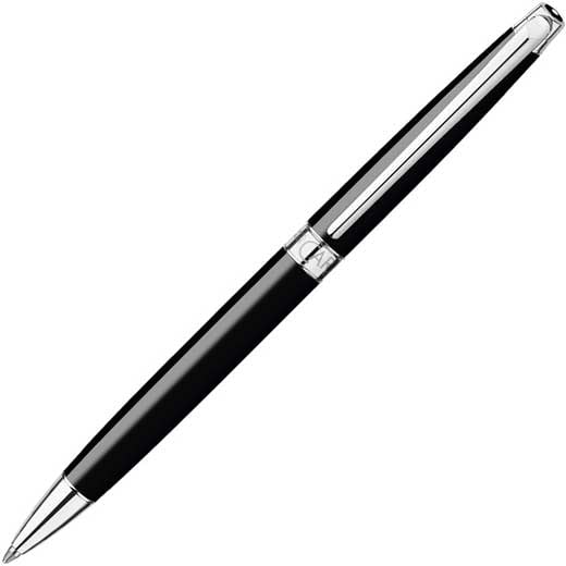Léman Slim Ebony Black Ballpoint Pen