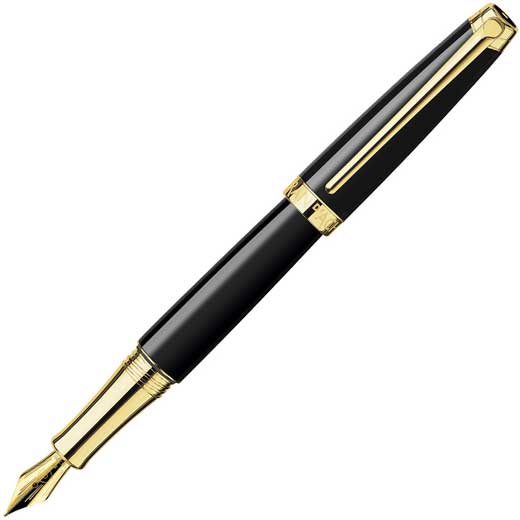 Léman Ebony Black Gold-Plated Fountain Pen