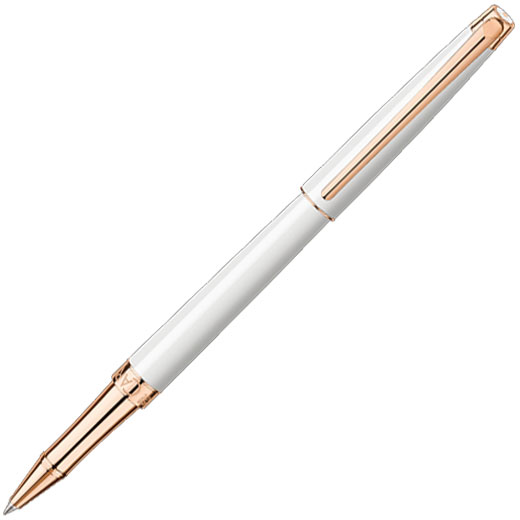 Léman Slim White & Rose Gold Rollerball Pen