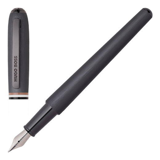 Contour Iconic Stripe Gunmetal Fountain Pen