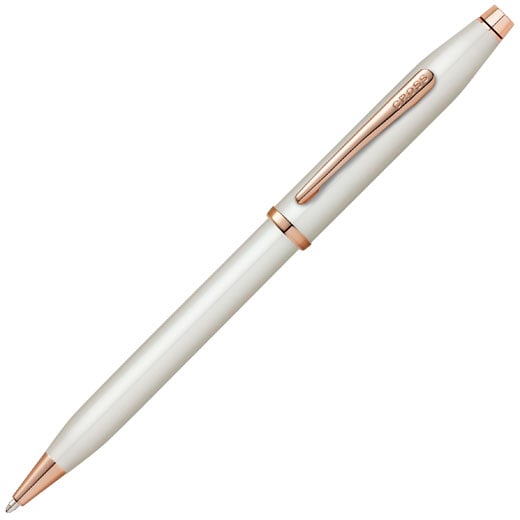 Century II White Pearlescent Lacquer Ballpoint Pen