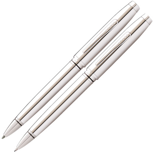 Coventry Chrome Ballpoint Pen & Pencil Set