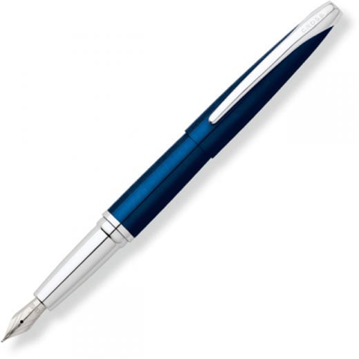 ATX Translucent Blue Lacquer Fountain Pen