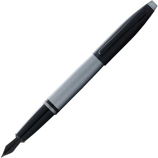 Calais Matte Gray & Black Lacquer Fountain Pen