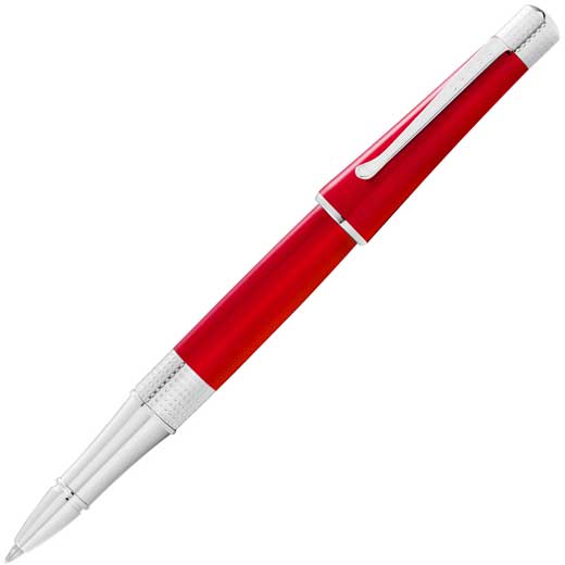 Beverly Red Translucent Lacquer Rollerball Pen