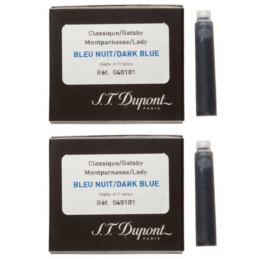 Dark Blue Fountain Pen Ink Cartridges 2 x Pack of 6