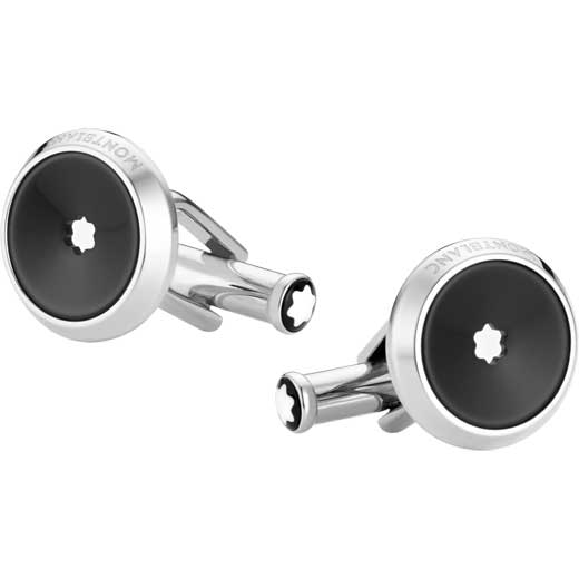 Star Stainless Steel Cufflinks with Resin Inlay Snowcaps
