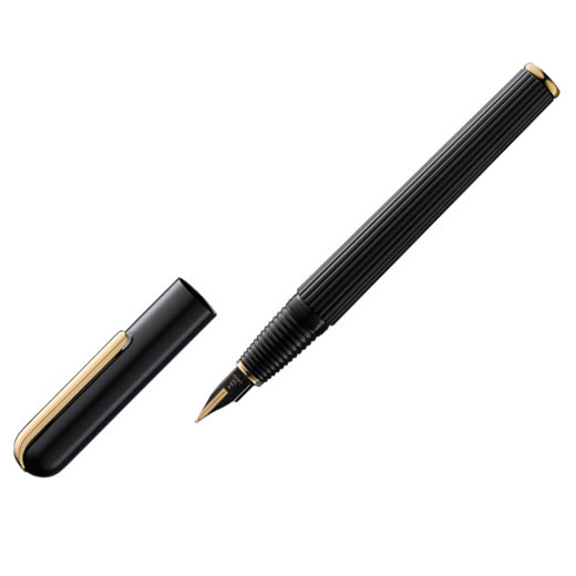  Imporium Black and Gold PVD Fountain Pen (M)