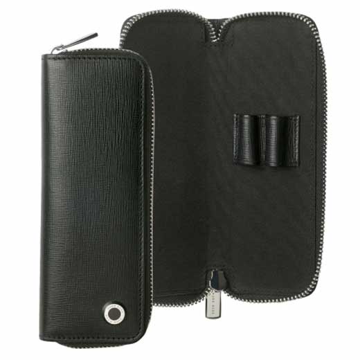 Tradition Black Two Pen Pouch
