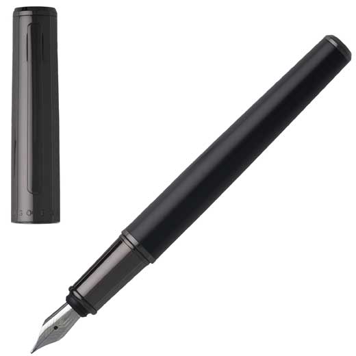 Minimal, Dark Chrome Fountain Pen