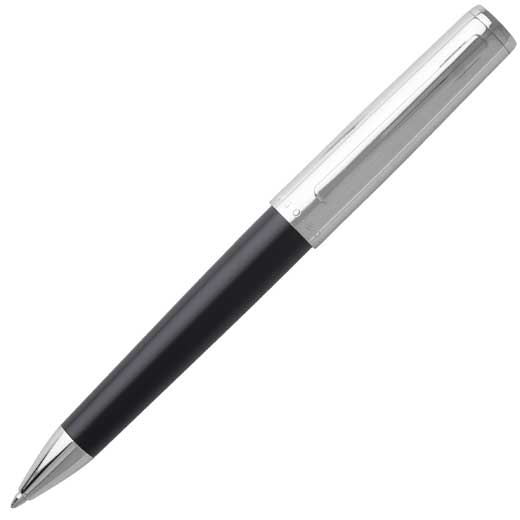 Minimal, Black Lacquer and Chrome Ballpoint Pen