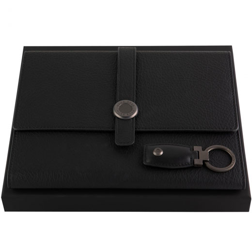 Black A5 Executive Folder & Keyring Set