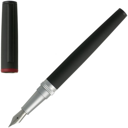 Black Lacquer Gear Fountain Pen