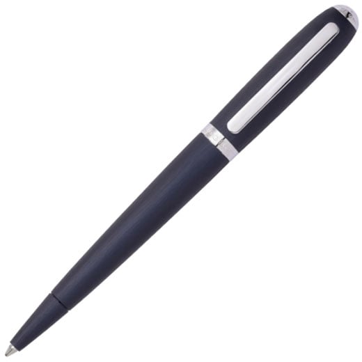 Navy Contour Brushed Ballpoint Pen