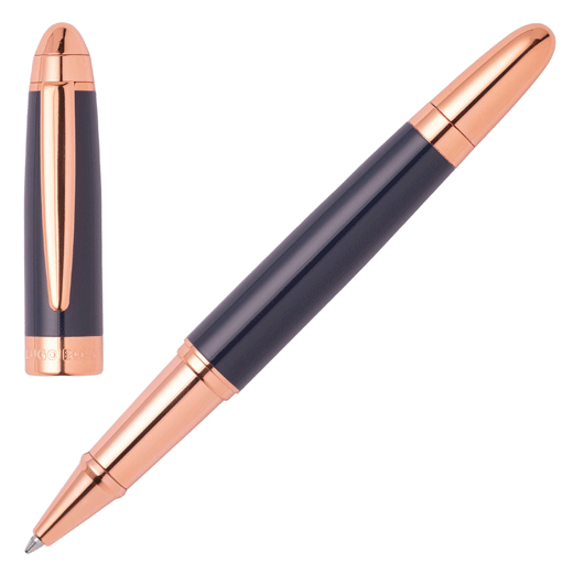 Icon Blue & Rose Gold Rollerball Pen