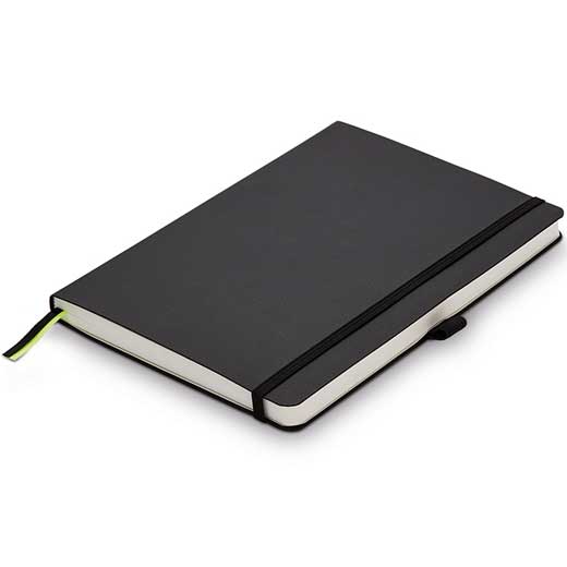 Black A5 Softcover Ruled Notebook