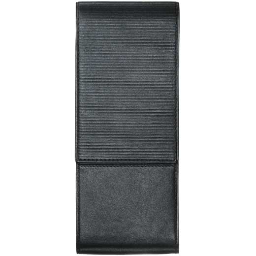 Nappa Leather A 303 Black 3 Pen Case