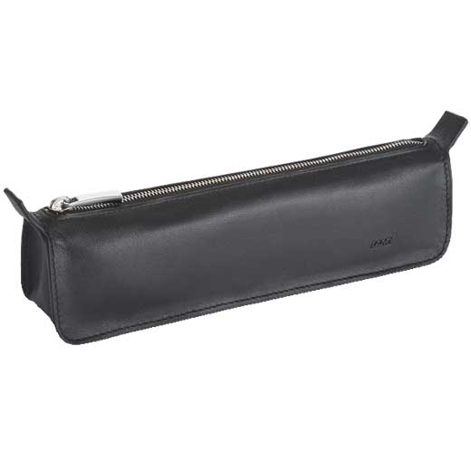 Smooth Leather A 405 Black Triangular Pen Case
