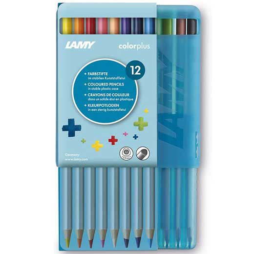 Pack of 12 Colourplus Pencils in Plastic Case