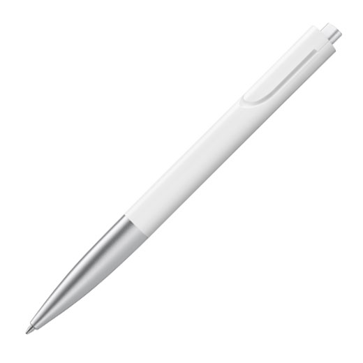 White Silver Noto Ballpoint Pen